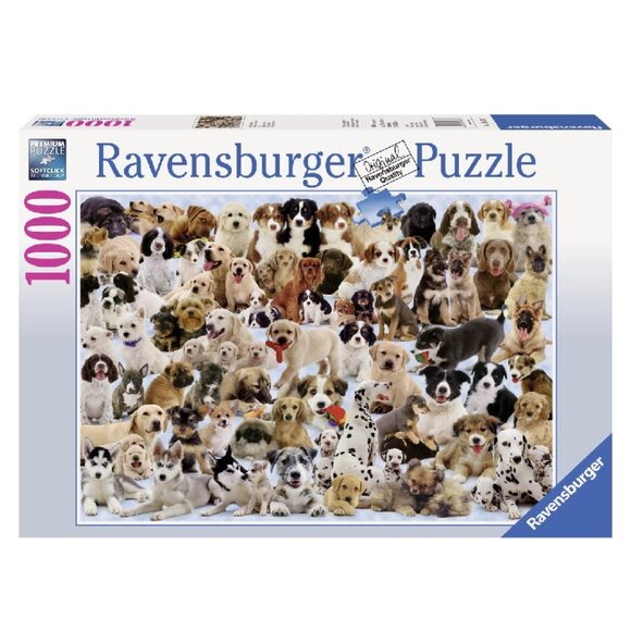 New sealed Ravensburger 1000pcs Adult Puzzle- Dogs Galore! - Picture 1 of 16